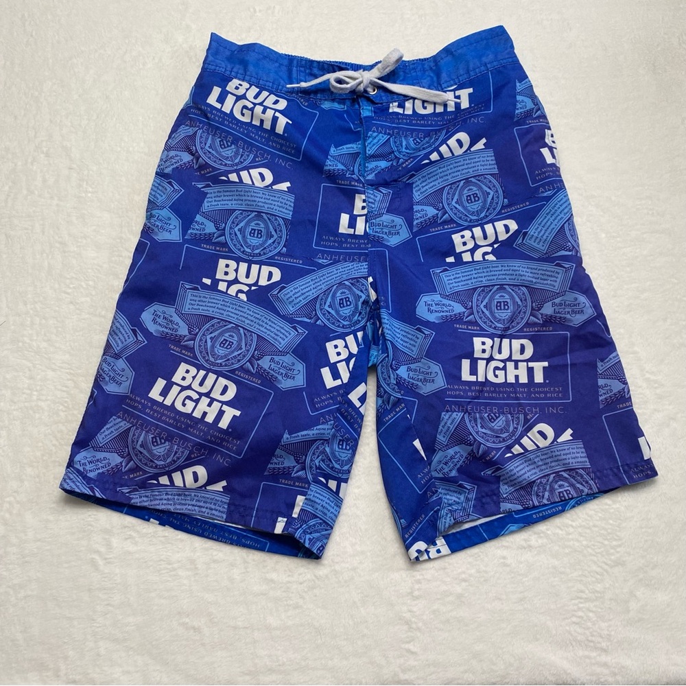 Blue Bud Light Men’s Swim Trunks SZ Small